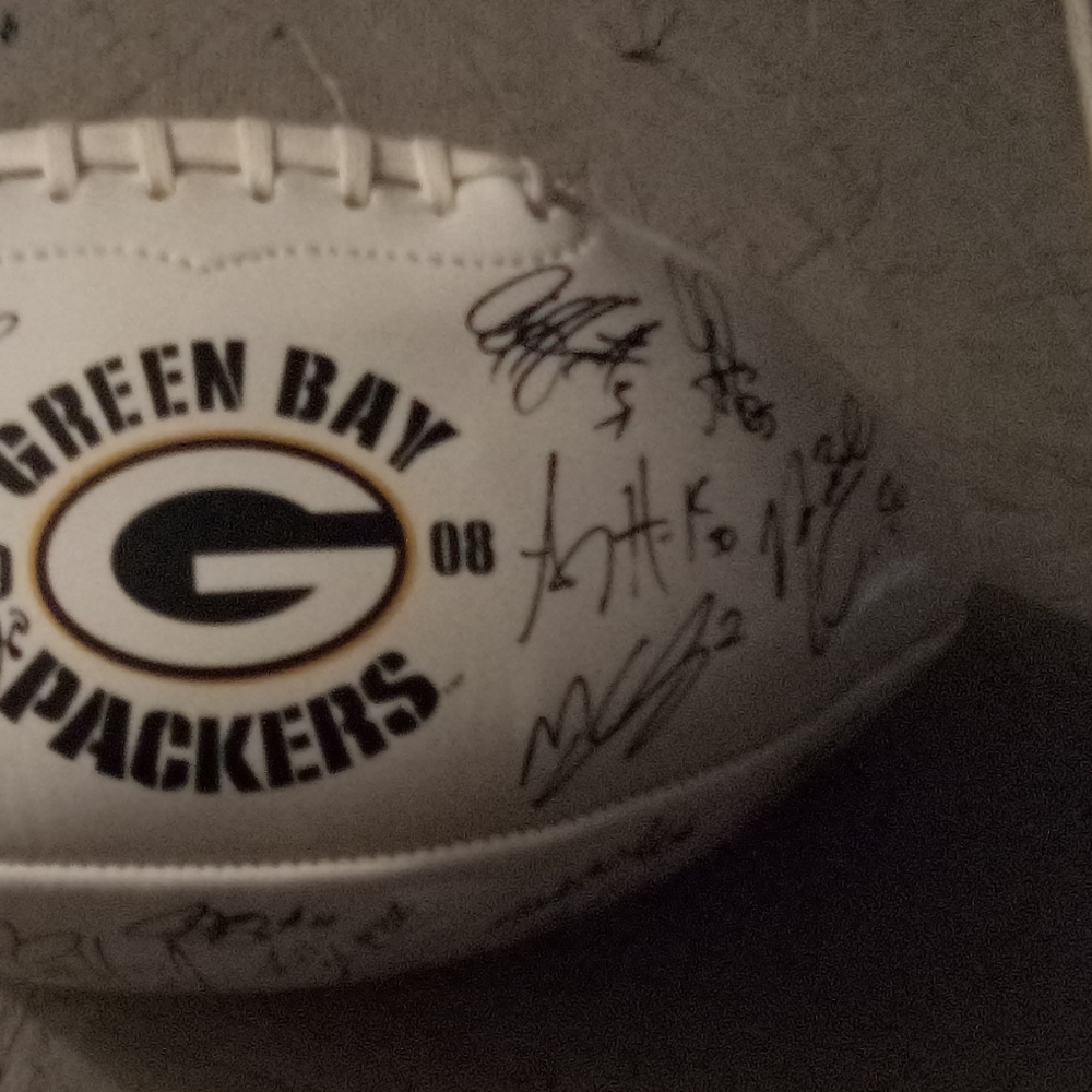 2008 packer football signed by the whole team